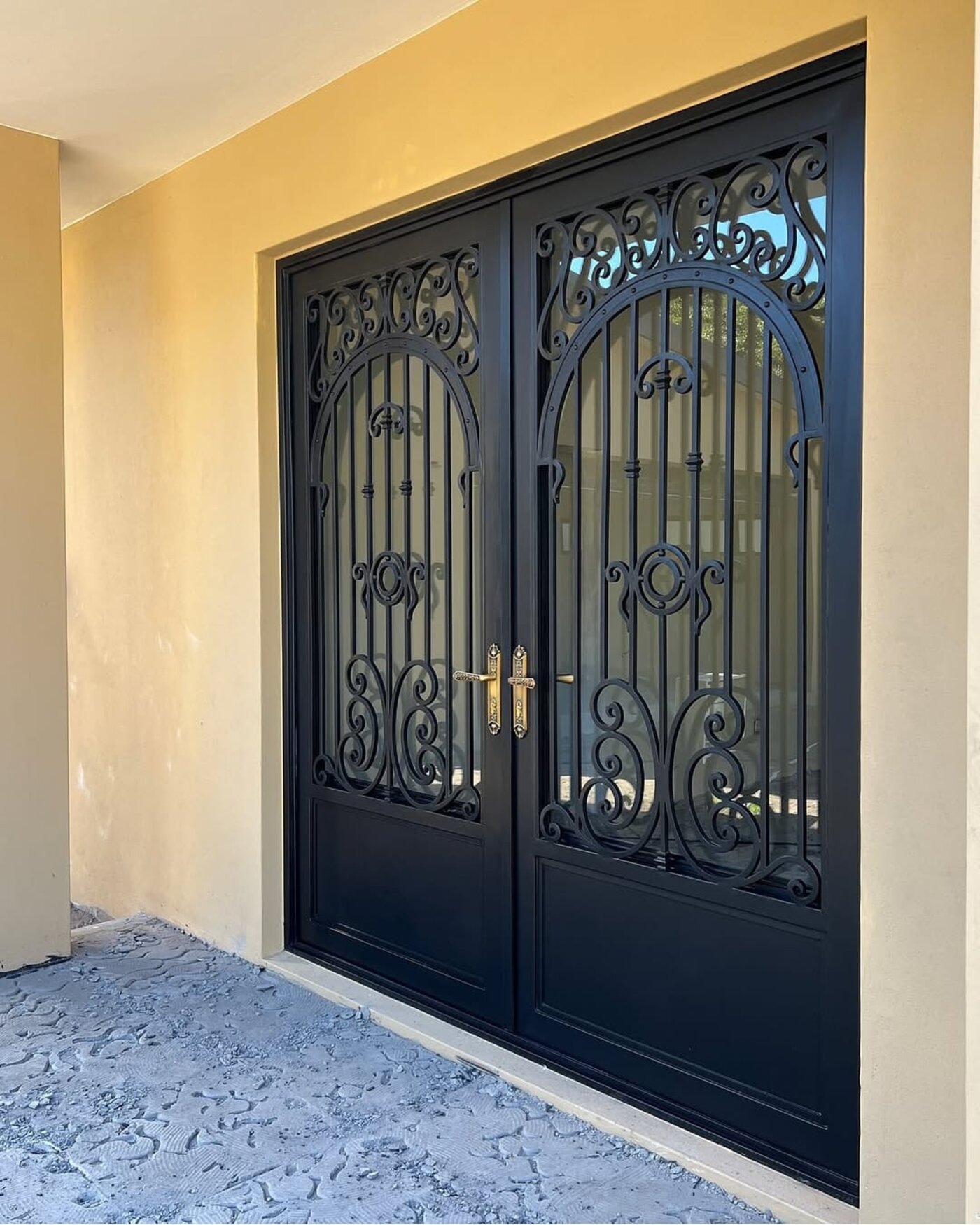 Custom scrollwork security doors installed by Palmers Exclusive Gates